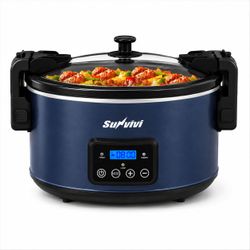 Survivi Slow Cooker Digital – Nueva, Olla de Cocción Lenta 🍲
