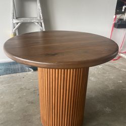 Round Wooden Breakfast Table
