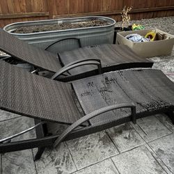 Two Patio Loungers