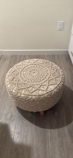 Macrame ottoman