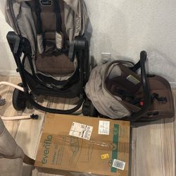 Even Flo Litemax Stroller + Car Sear + Base 