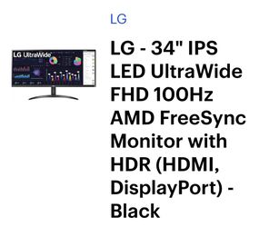 LG 34 inch Monitor
