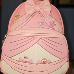 Brand New! Loungefly Disney Cinderella Dress Making Mini Backpack🩷