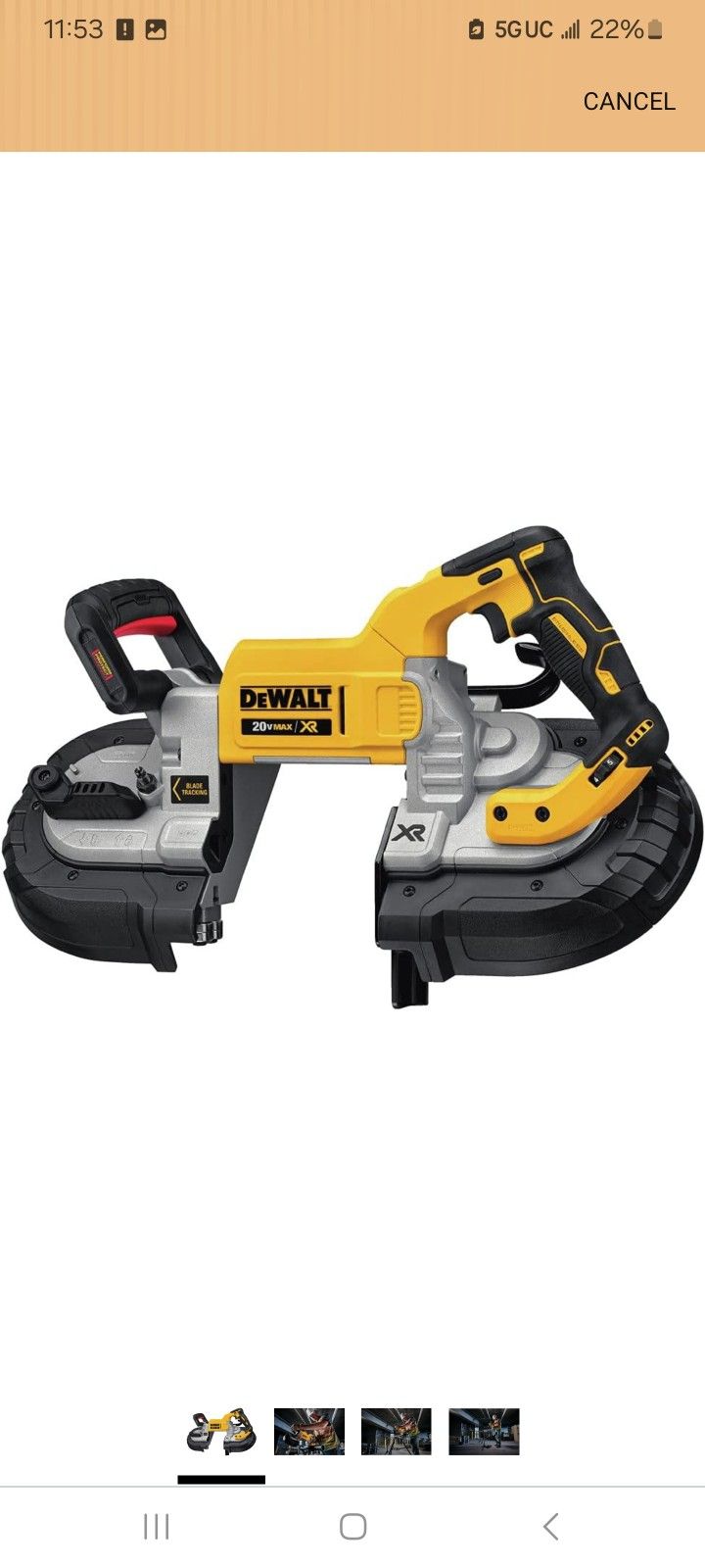 DewaltXR 20v Deep Cut Band Saw