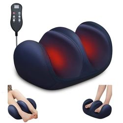 Foot Massager Machine with Heat, 3 Heat level & 3 Modes, Shiatsu Feet and Leg Massager, Kneading Rolling for Foot, Calf, Ankle, Leg, Plantar, Massage 