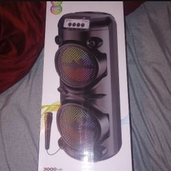 ZQS6223 New 6 Inch RGB LED Wireless for Karaoke Speaker with MIC for Outdoor Use Computer & Mobile Phone