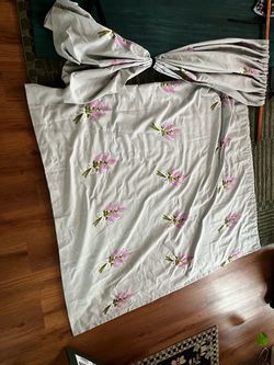 Linen Blend Embroidered Curtains