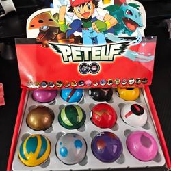 12 Pcs/Set Hard Capsule Pokemon Pocket Ball Toys + MORE! | Christmas Gifts for Kids / Children