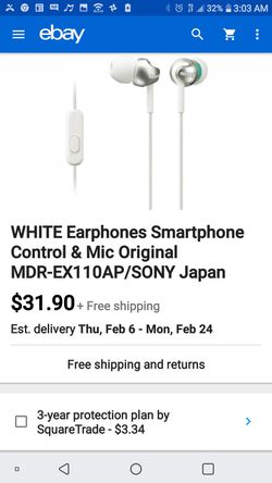 Sony stereo headphones MDR ex110ap