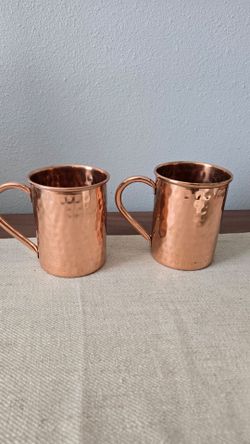 Copper Mugs (pure hammered copper)