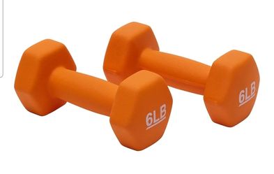 Amazon Basics Neoprene Dumbbell Hand Weights for Exercise and Muscle Toning
