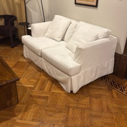 Birch lane "Lucia Slipcover 68" Bevin Natural Linen Blend Couch