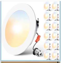 12 Pack 4 Inch LED Recessed Retrofit Can Lights, 5CCT Dimmable $45