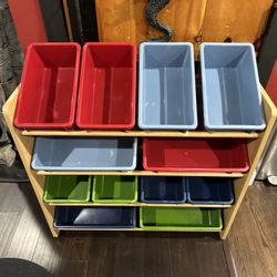 Toy Organizer With Bins