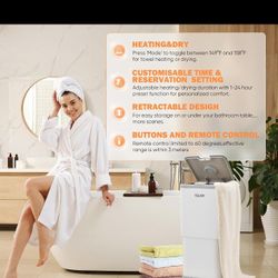 30L Towel Warmer,Large Luxury Towel Warmers, Hot Towel Warmer with Dryer, Adjustable Heating Time Setting, Fragrance Disc,12h Delay Time,Towel Warmers