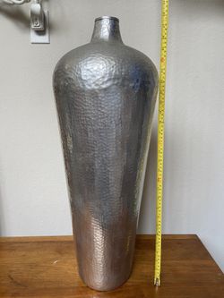 Large Silver Decorative Vase