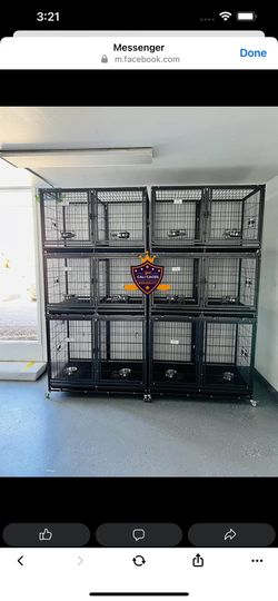 Dog Pet Cage Kennel Size 43” With Divider And Feeding Bowls Set Of 6 New In Box 📦 