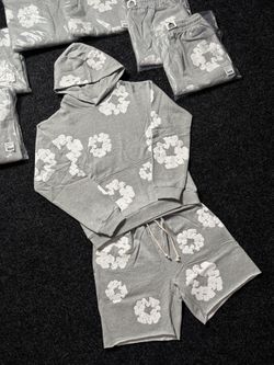 Denim Tears Full Set Hoodie & Shorts ‘grey’