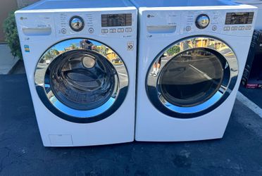 LG HE smart large capacity washer and gas dryer