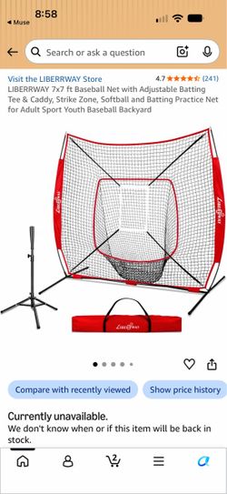Baseball Softball Practice Net 7x7 with Accessories