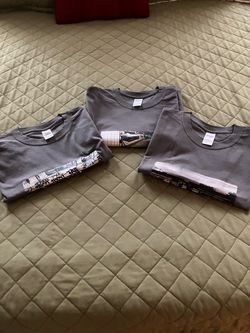 Lot of 3 NYC Subway theme Gray Graphic T-Shirts