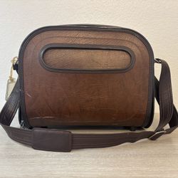 Vintage Samsonite Silhouette Travel Bureau Brown Shoulder Bag Luggage