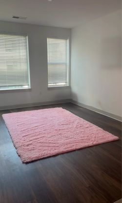 Minimalist Solid Fluffy Large Rug, Square Plush Mat with Non Slip Backing, Home Decorative Indoor Modern Rug for Living Room & Bedroom Fluffy Rugs