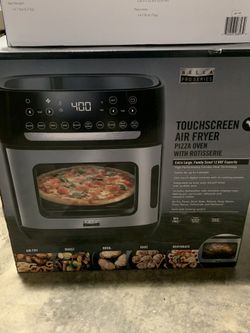 Touch Screen Air Fryer Pizza Oven with Rotisserie 