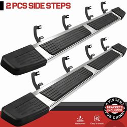 For 19-26 Silverado/Sierra 1500 Crew Cab 6" Nerf Bar Running Board Stainless