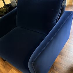 Reduced Velvet Parlor Chair- euc