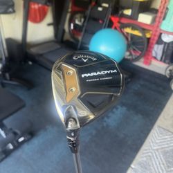 Left Handed Paradym 3-wood with Headcover. 