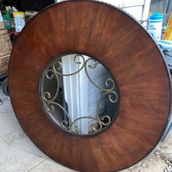 48” Round Wooden Wall Sign - Decor Piece