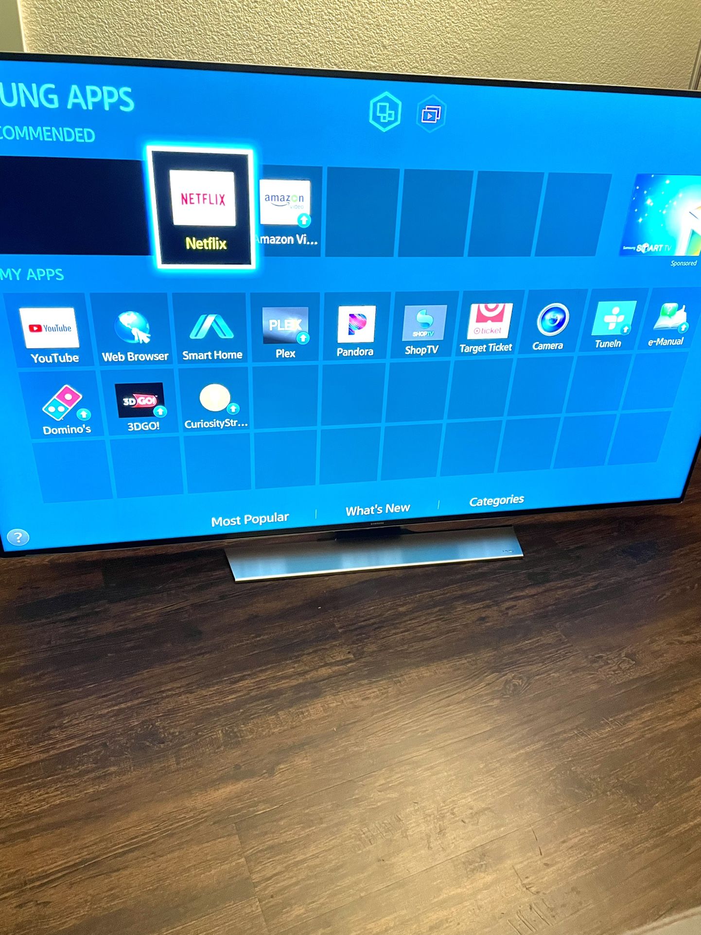 65”Samsung 3D 4K 2160p UHD Smart TV Model UN65HU8550