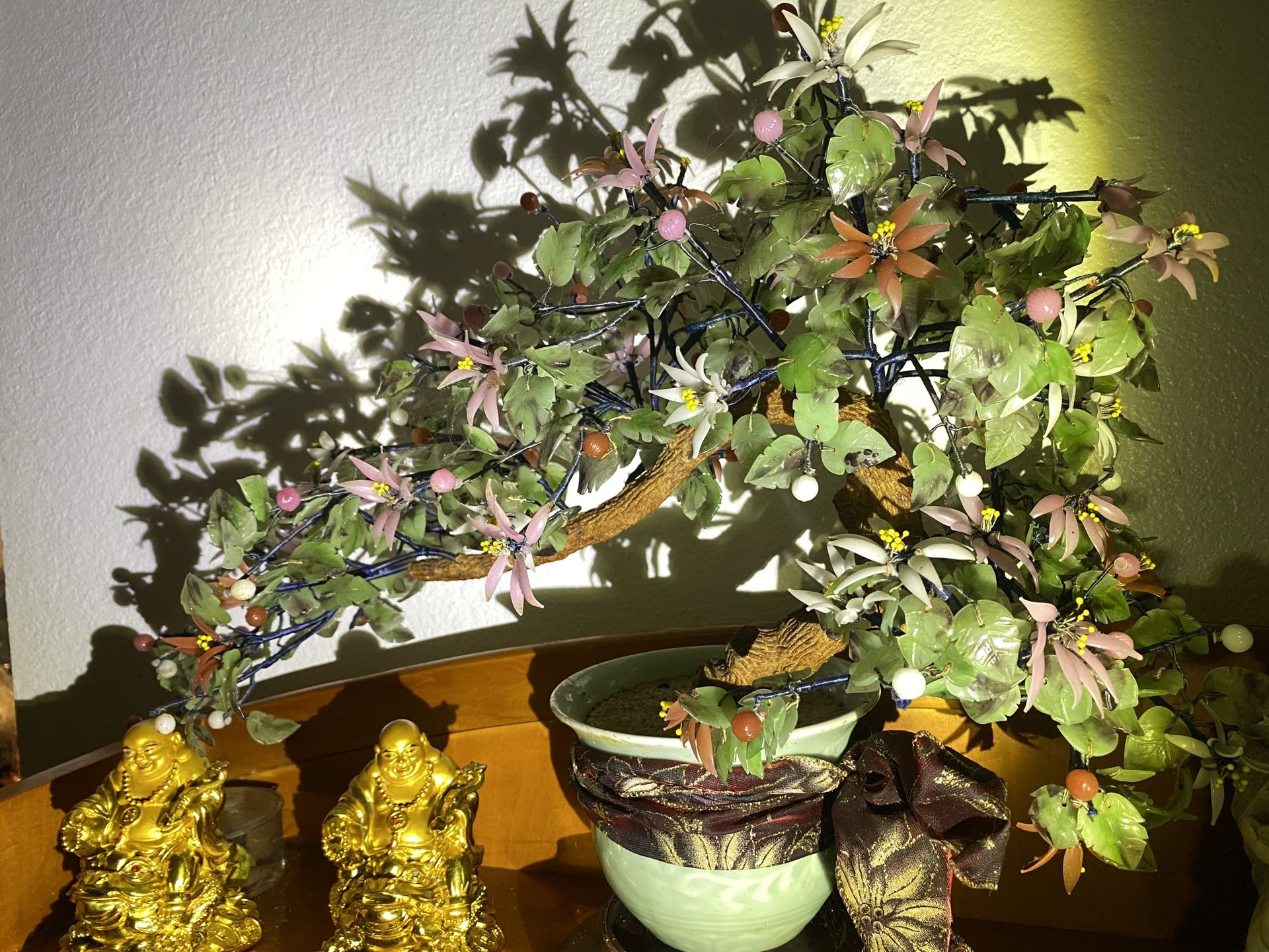 Gemstone Flower Bonsai Tree with Decorative Pot – Handcrafted Art