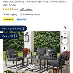 Mainstay Outdoor Patio Furniture Gray 