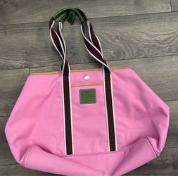 Vintage Coach Hamptons Y2K Pink Nylon Tote Bag large authentic designer 2000s