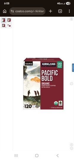 K cups 240 cups total Kirkland organic Pacific Bold