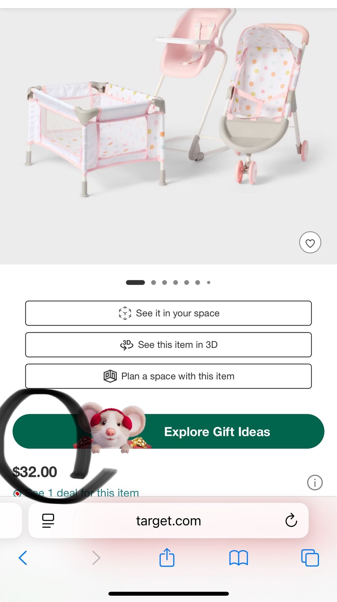 Baby Doll Nursery Bundle for 14" - 16" Dolls - Gigglescape™: Stroller, Crib, and High Chair Set