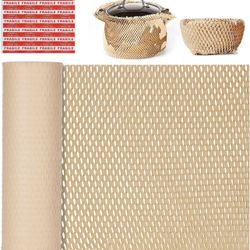 Brown Kraft Packaging Paper for Shipping Wrapping, Eco Friendly Honeycomb Packaging Paper Roll 12 In x 98 Ft (ETA12-98)