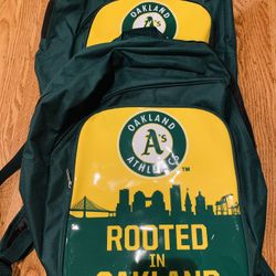 Rooted In Oakland A’s Athletics Backpack BRAND NEW