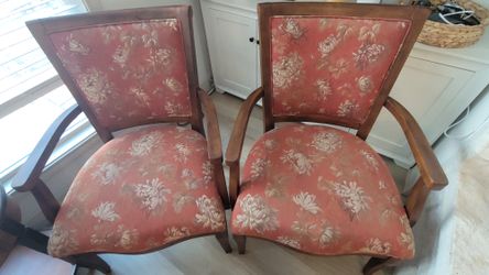Two upholstered chairs