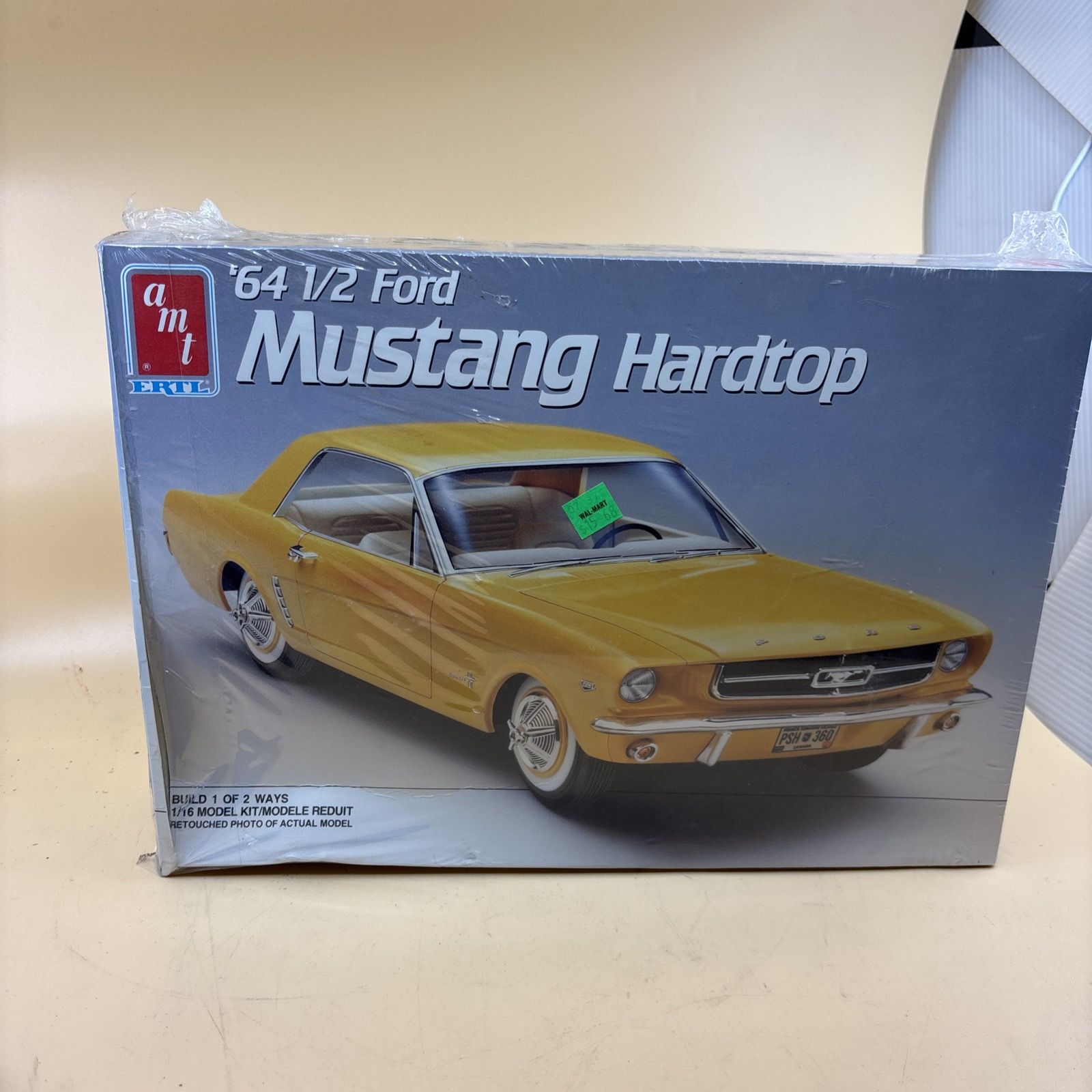 AMT ERTL '64 1/2 Ford Mustang Yellow Hardtop 1:16 Model Kit #6722 New Sealed