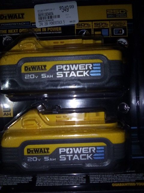 DeWalt Power Stack 20v 5ah Batteries
