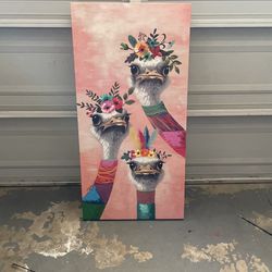 3 Ostrich Painting