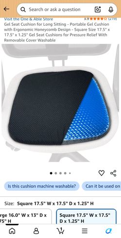 Gel seat cushion