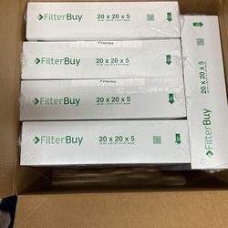 20 X 20 X 5” Merv 8 Pleated Air Filters 5 Pieces
