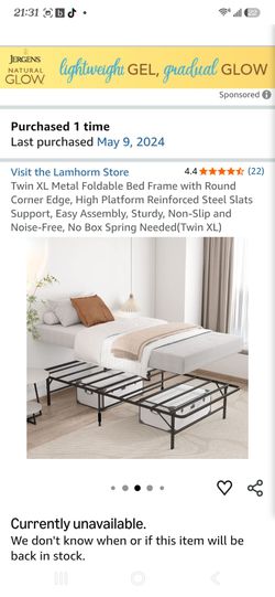 Twin foldable bed frame