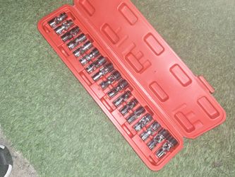 CASOMAN 17-Piece 3/8" Flex Socket Set, Sae and Metric 360-Degree Swivel Head