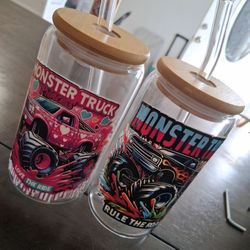 Monster Trucks Glasses 