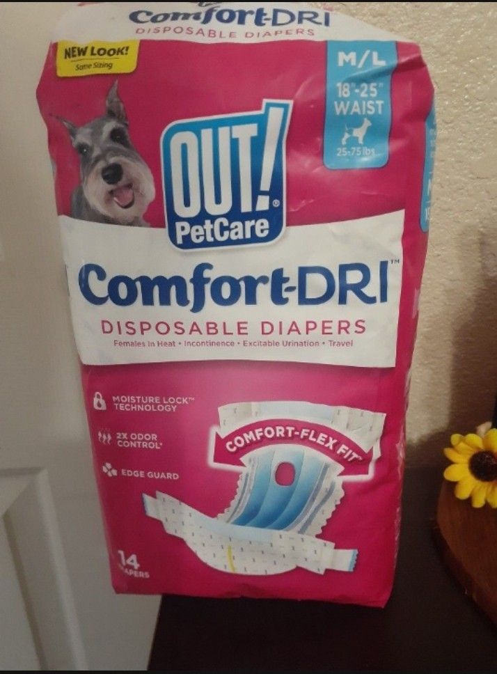 Pet Comfort Dri Displsable Diapers M/L $5